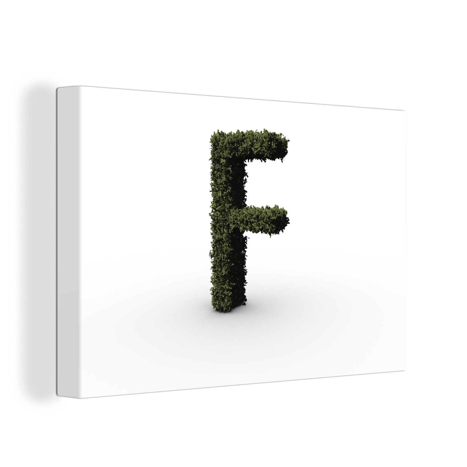 Hecke des F, Buchstabens Leinwandbild OneMillionCanvasses® (1 Wanddeko, St), 30x20 Form Wandbild cm Eine Aufhängefertig, Leinwandbilder, Illustration in einer