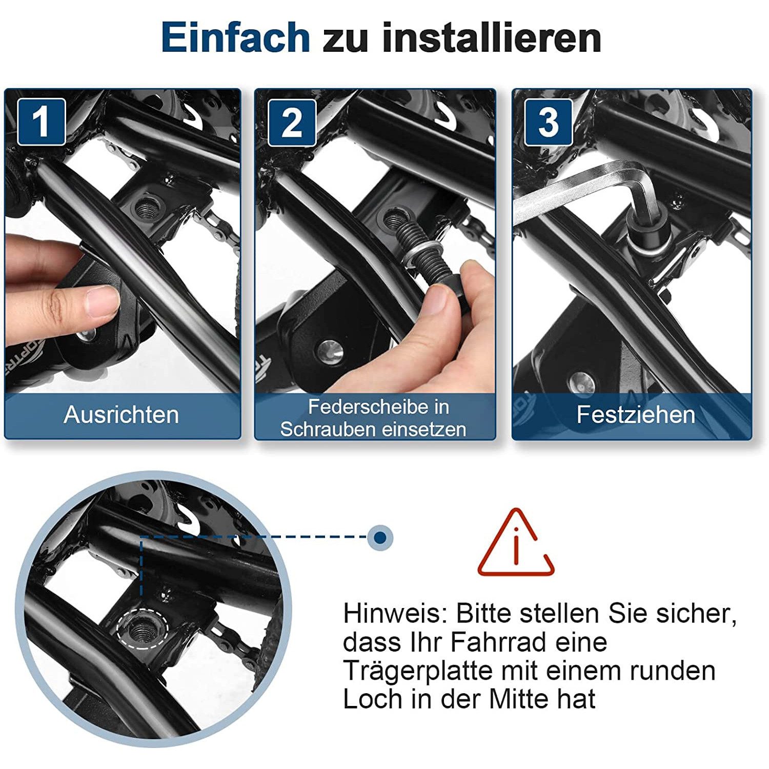 TUWENA Fahrradständer 24-28 Zoll Höhenverstellbar, bis 30 kg Traglast, rutschfest