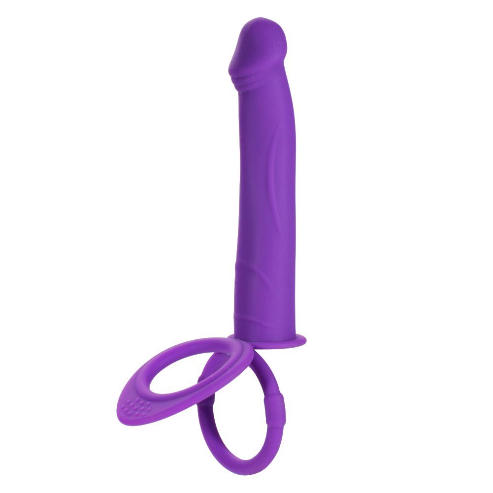 Spielzeug Penis mit Plug Analdildo Analplug für 5 Ringe Kugeln, mit Sex Anal Lila Penisring autolock Silikon Penisring,Butt Frauen/Paare