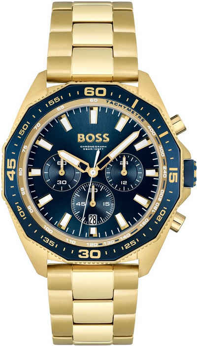 BOSS Chronograph ENERGY, 1513973, Quarzuhr, Herrenuhr, Armbanduhr, Stoppfunktion, Datum