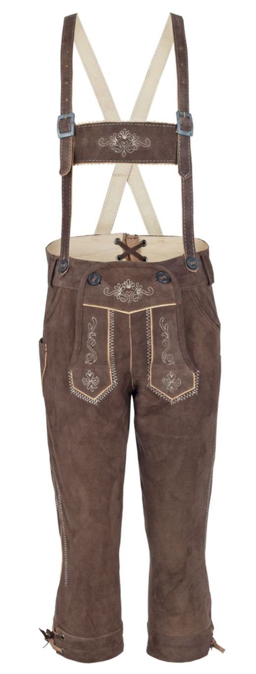 Isar-Trachten Trachtenlederhose Kinder Kniebund Hose 'Florian' 51817, Braun