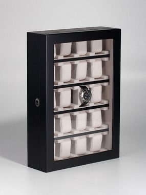 Rothenschild Uhrenbox Rothenschild Uhrenvitrine RS-1100-20BL für 20 Uhren black