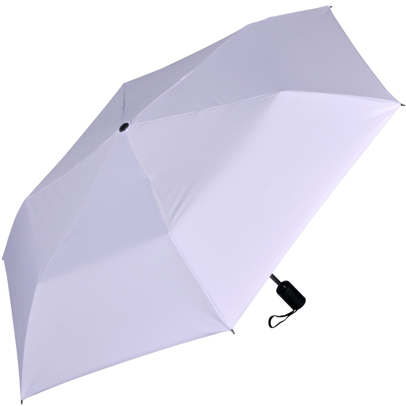iX-brella Taschenregenschirm Sonnen-Regenschirm mit UPF 50+, UV-Hitze-Schutz, für Damen, mit Auf-Zu-Automatik, innen schwarz