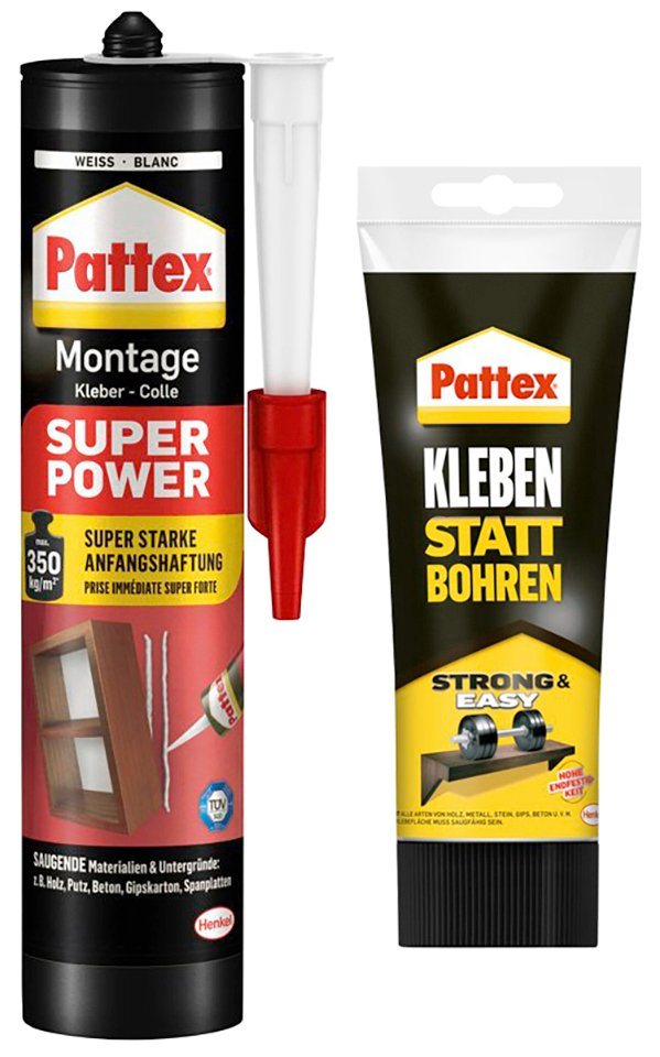 Pattex Montagekleber Super Montage und Kleben statt Bohren, (Set, 2-tlg) | Parkside, ab 29.01.