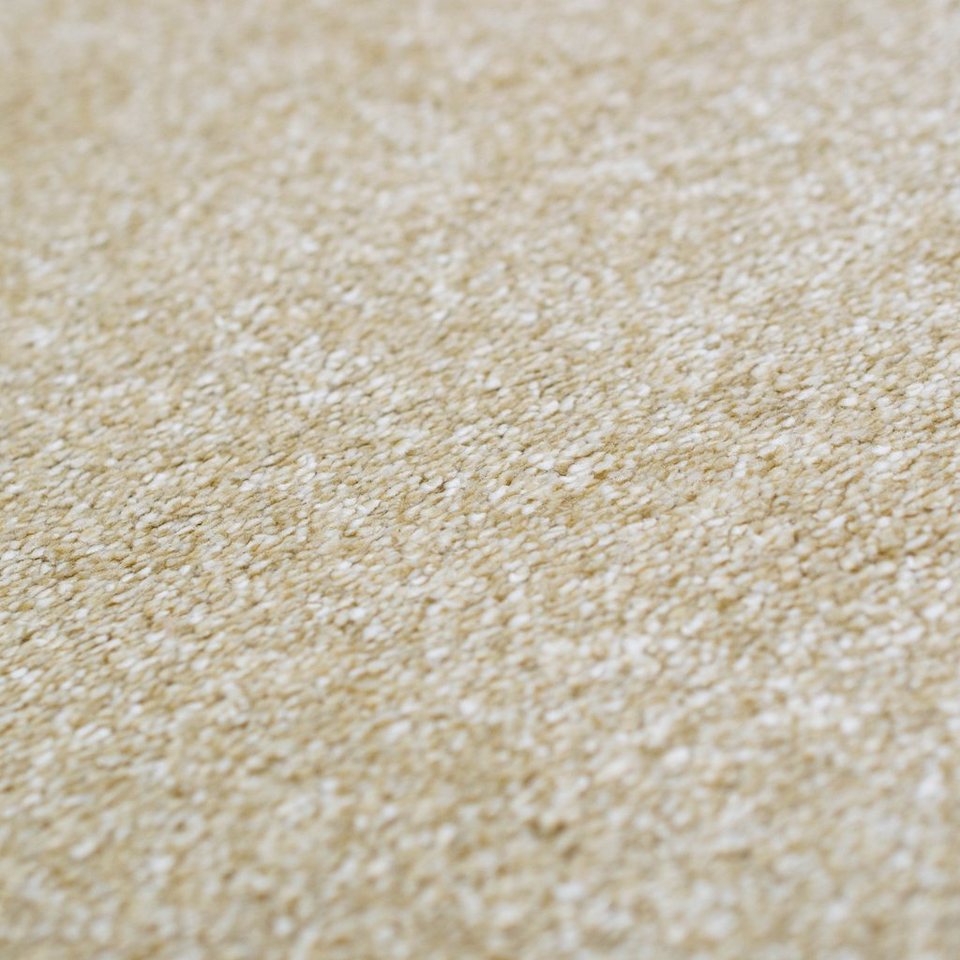 Teppich Designer Teppich Garderobe Diele Flur Wohnzimmer warmes Unidesign  goldfarben, Teppich-Traum, rechteckig, Höhe: 17 mm
