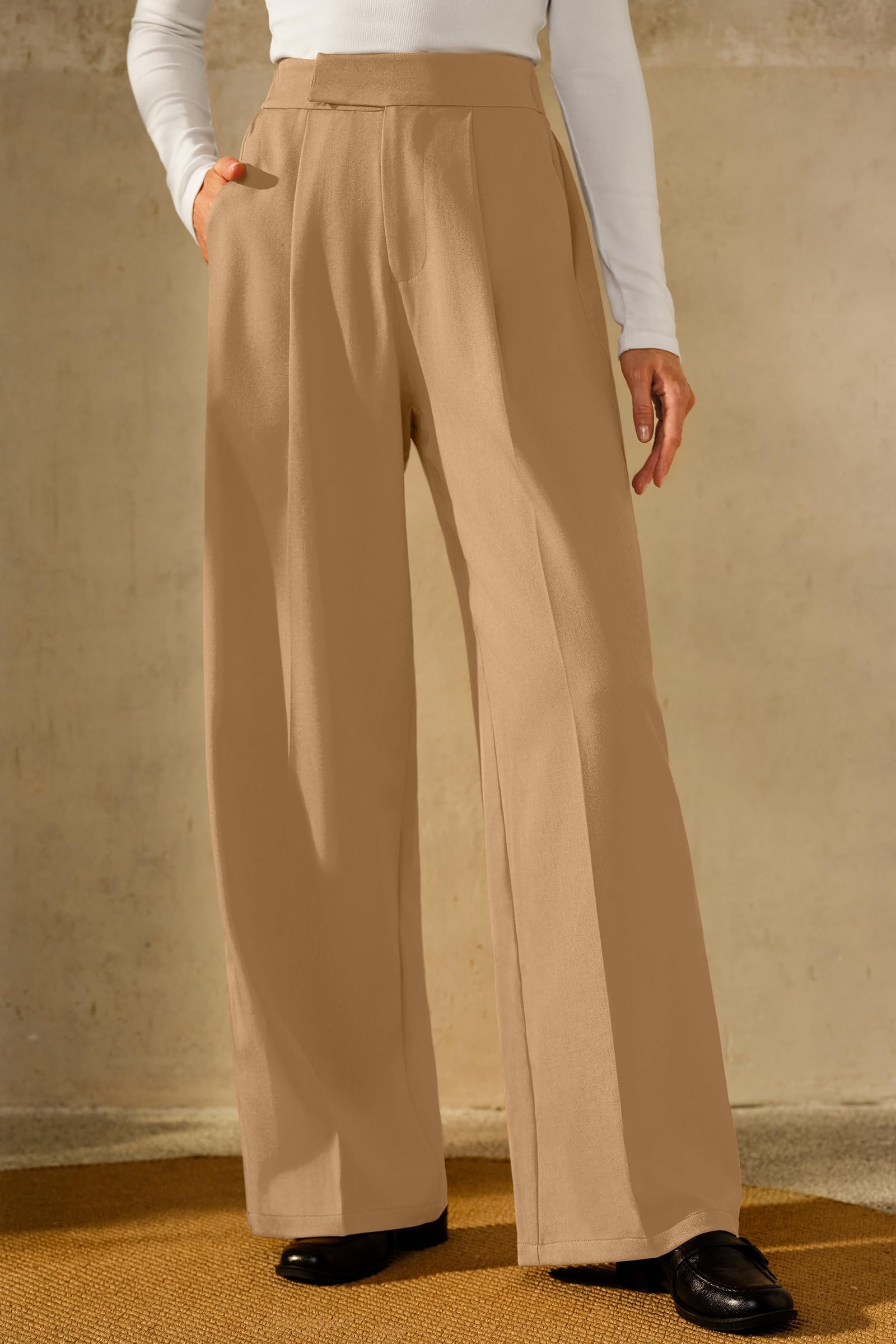 Arach&Cloz Anzughose Damen Businesshose weitem Anzughose knitterfrei Stoffh günstig online kaufen