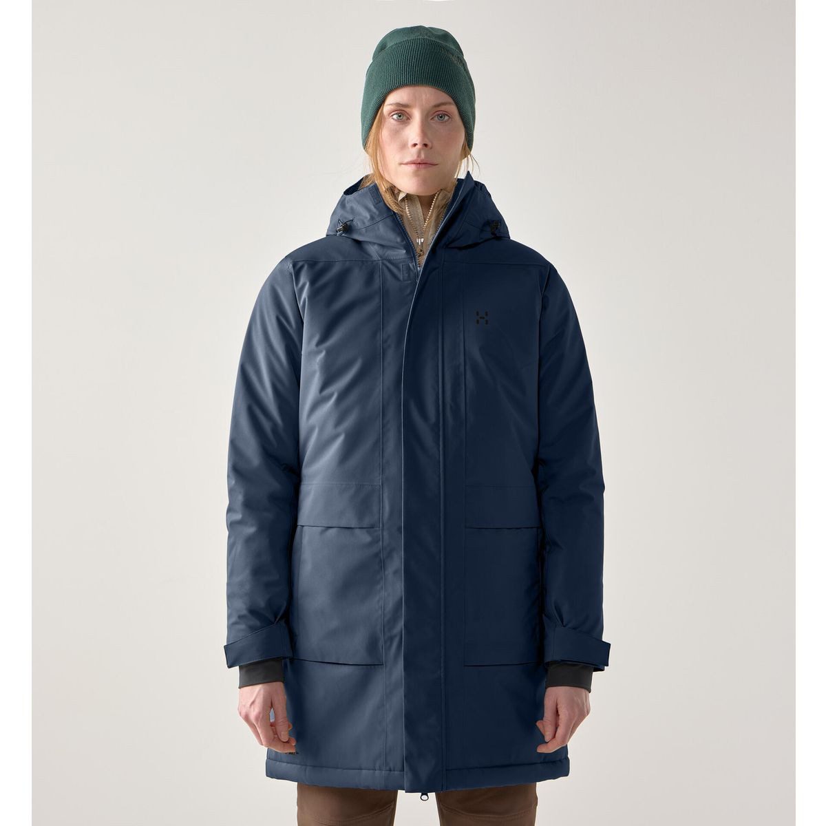 Haglöfs Outdoorjacke Salix Proof Mimic II Parka Women Hochwertiger Damenparka aus recyceltem Material, ideal für