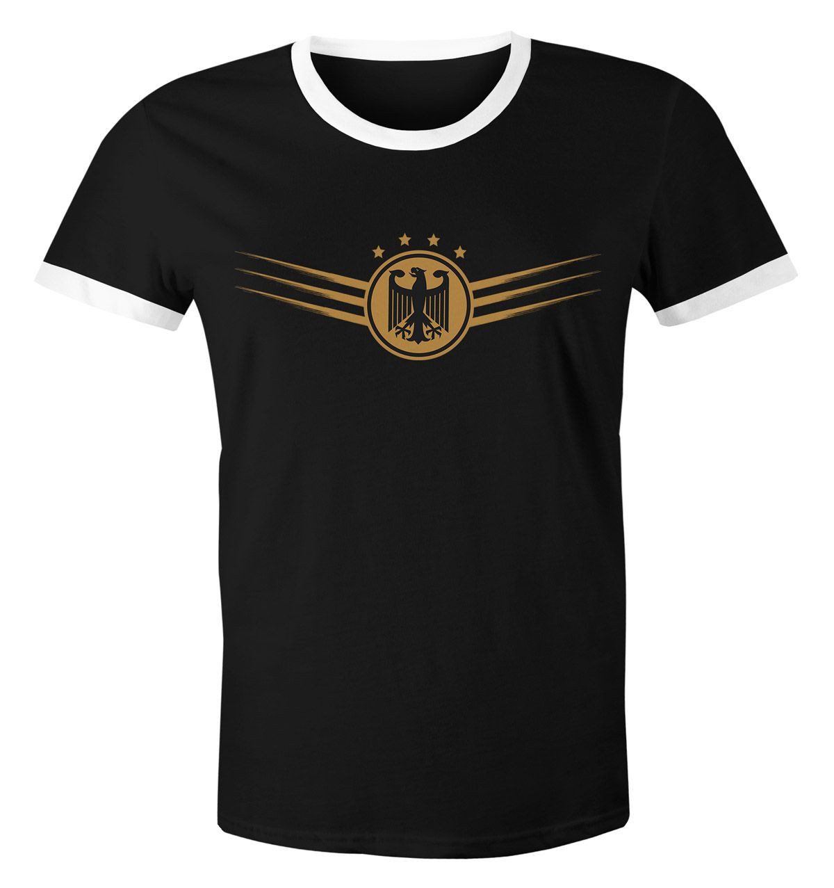 MoonWorks Print-Shirt Herren Deutschland Fußball EM-Shirt 2024 Fußballeuropameisterschaft mit Print