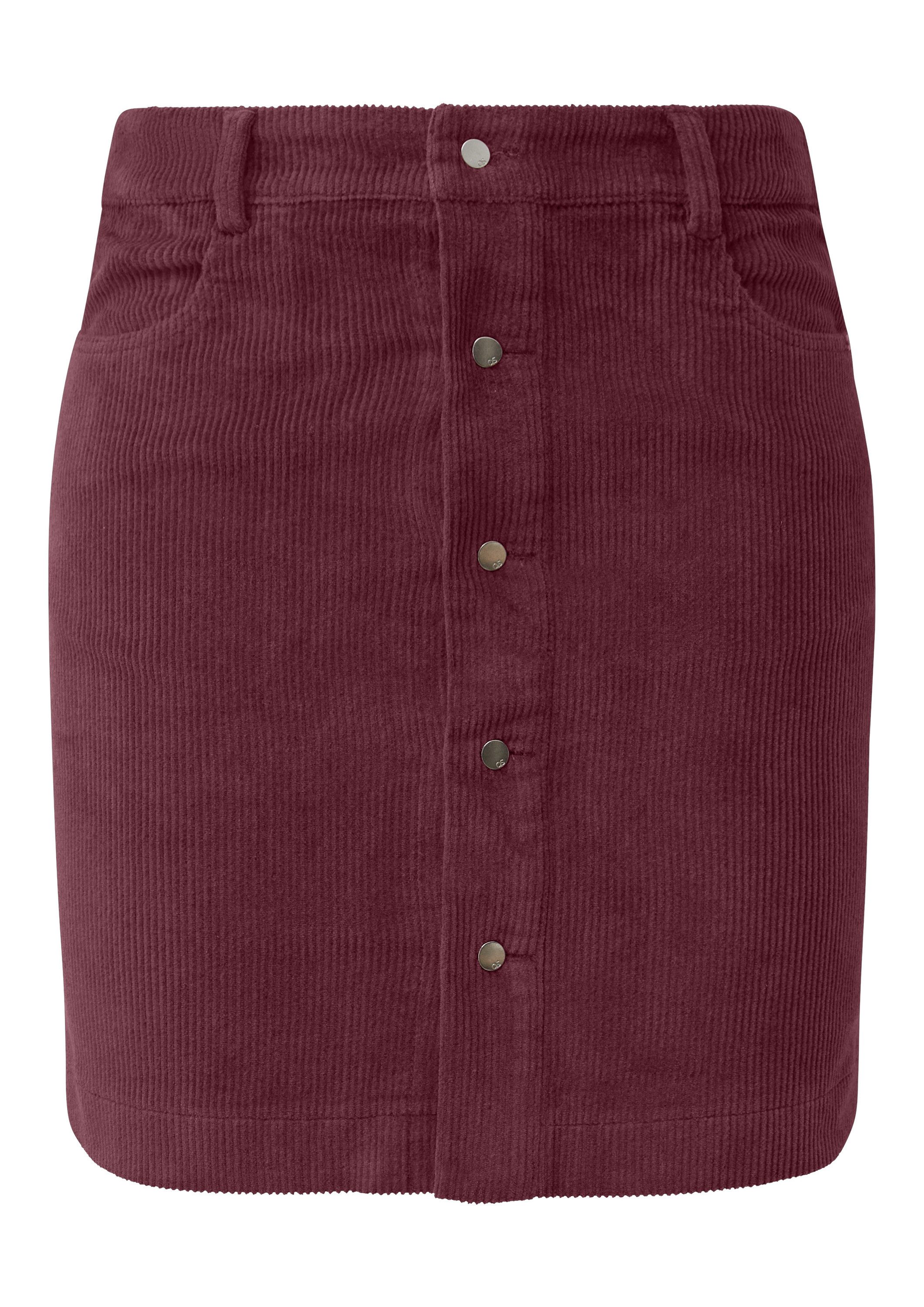 QS Minirock Rock Cord-Minirock mit Knopfleiste günstig online kaufen