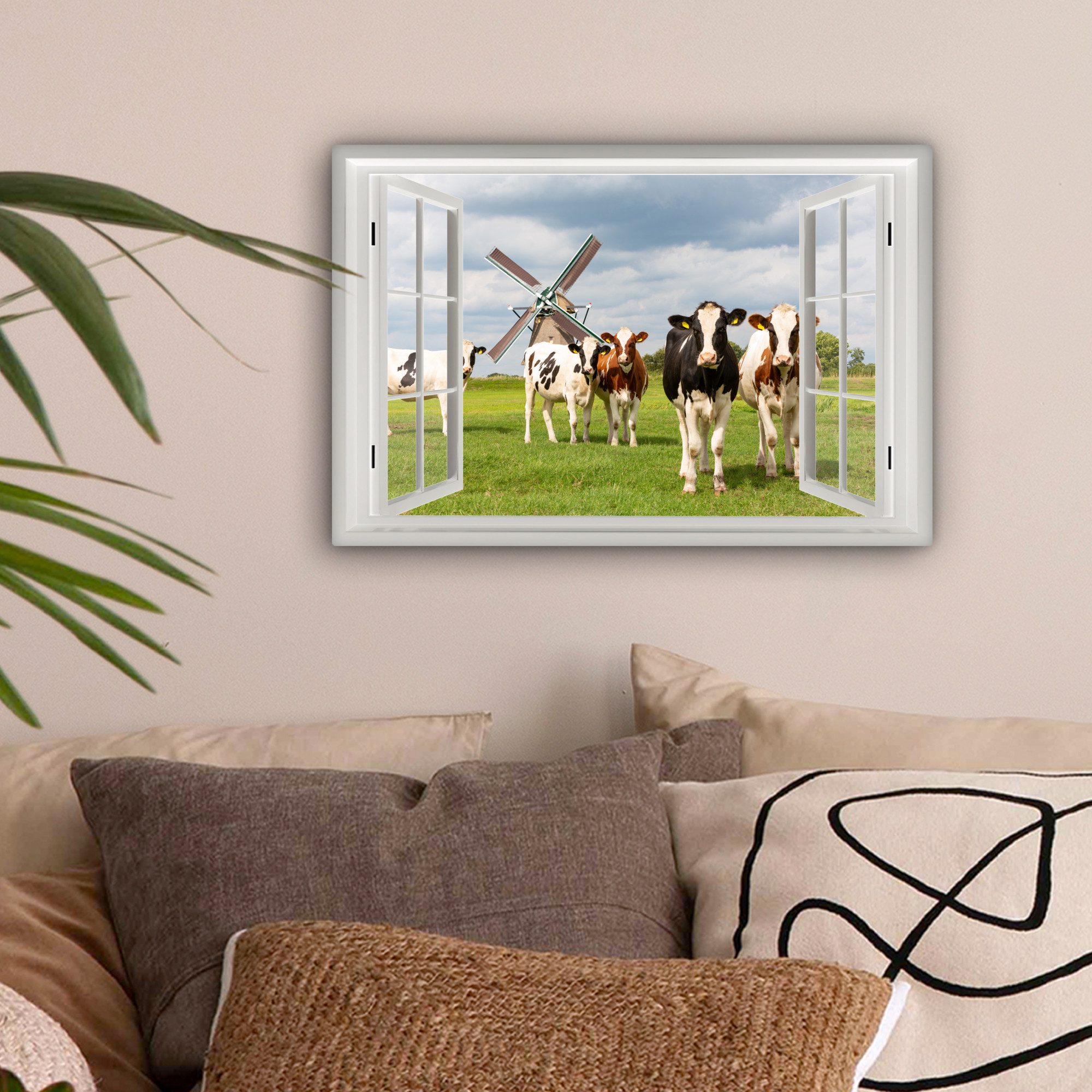 OneMillionCanvasses® Leinwandbild Ansicht - Kuh - günstig online kaufen