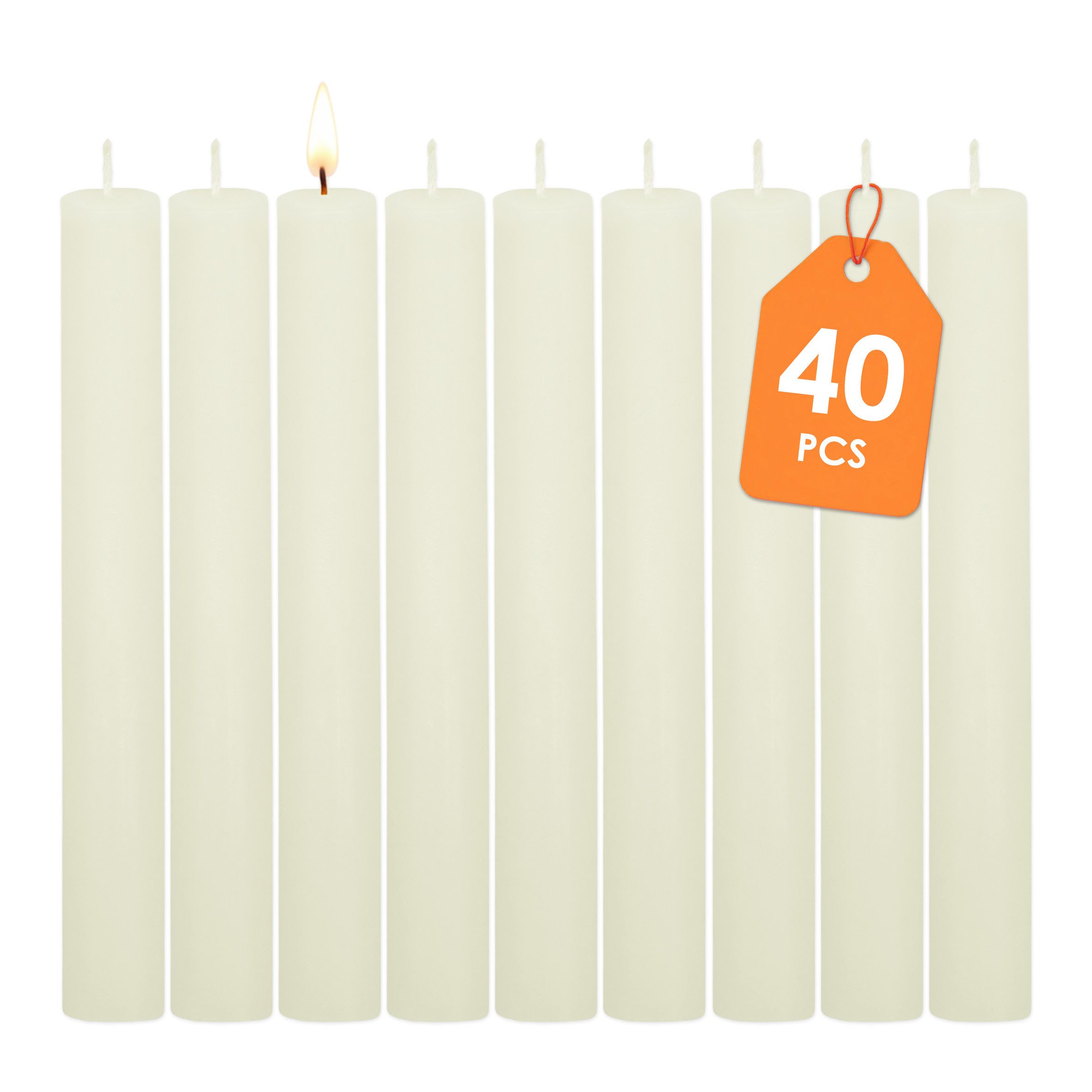 Spetebo Spitzkerze Echtwachs klassisch 40er Pack Палка свечи (Set, 1-tlg., 1), ca. 5 Stunden Brenndauer