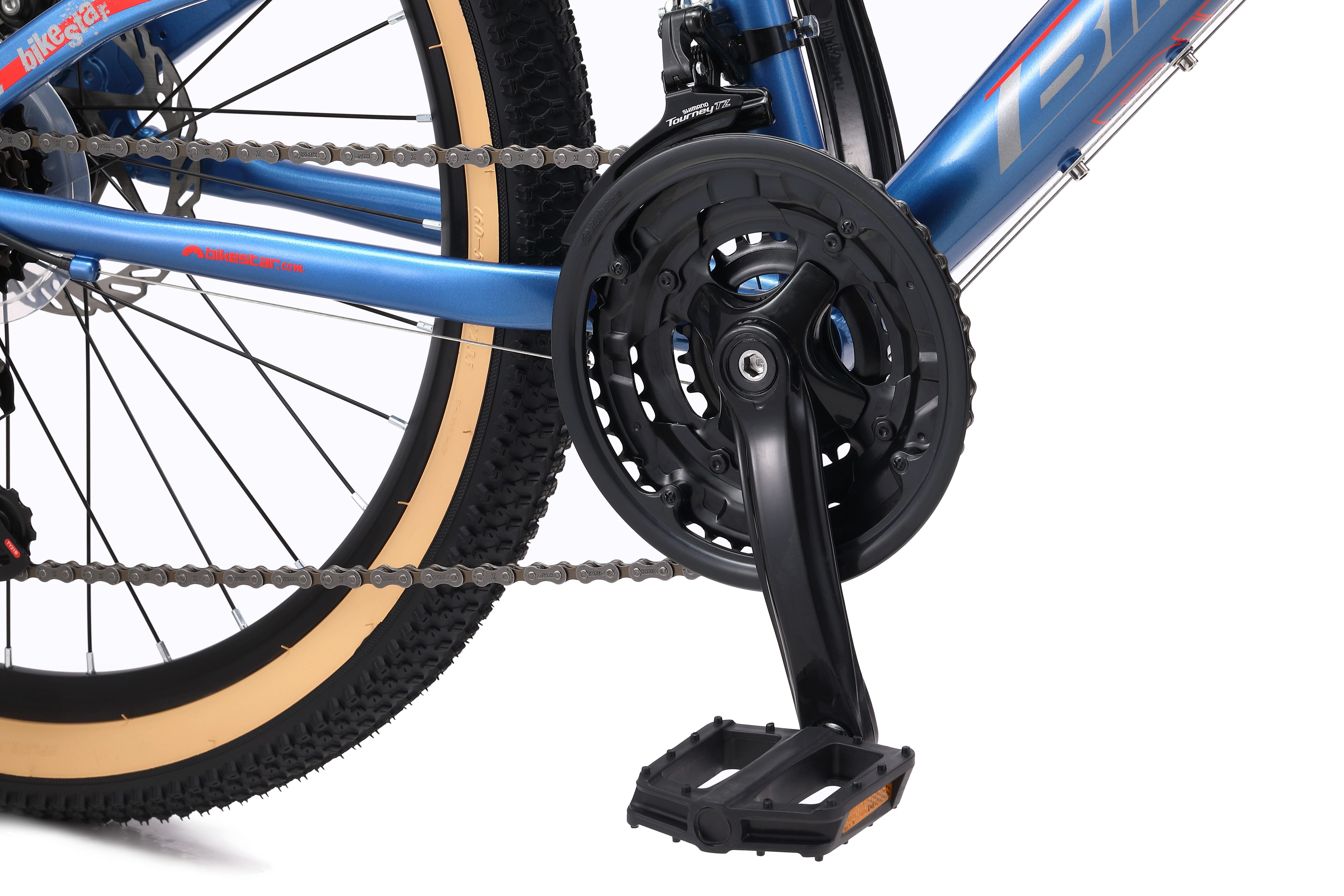 Bikestar Jugendfahrrad, 21 Gang Shimano RD-TY300 Schaltwerk, Kettenschaltung, für Damen und Herren, Kettenschaltung