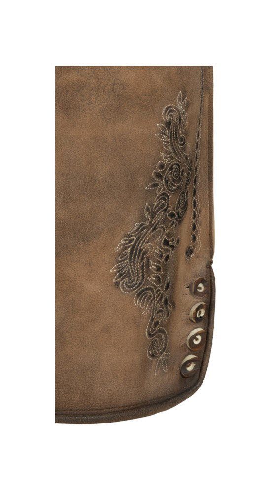 Nübler Trachtenlederhose Lederhose kurz Luther in Braun von Nübler