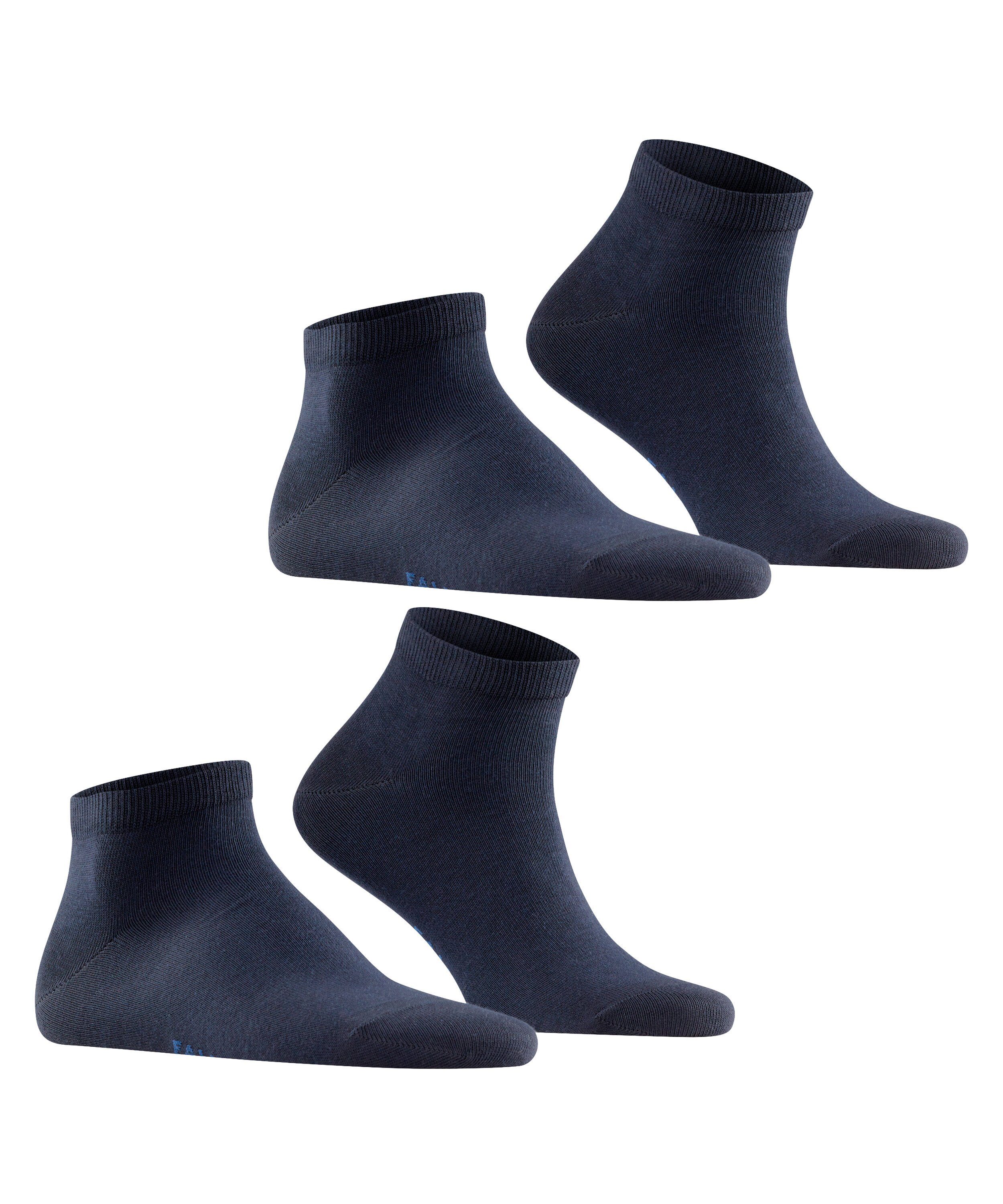 navy (2-Paar) Sneakersocken (6375) FALKE Baumwollsneakern 2-Pack Paar Happy aus dark 2 Set