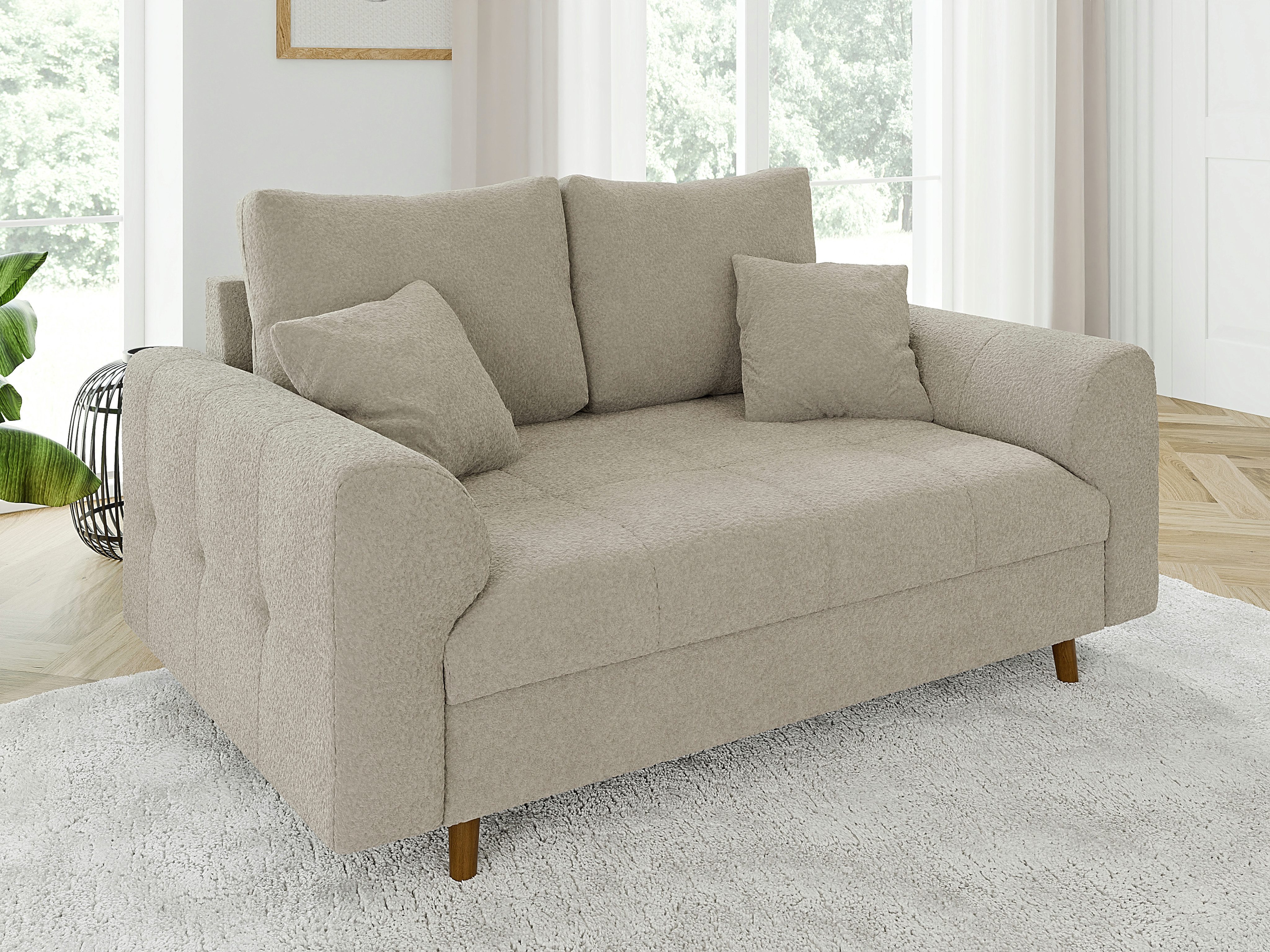 S-Style Möbel 2-Sitzer Sofa Leif mit Holzfüßen im skandinavischen Stil aus günstig online kaufen