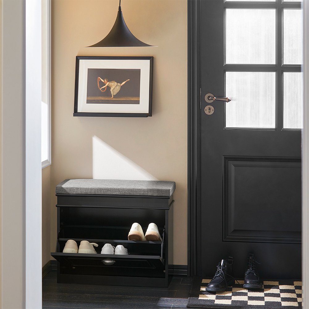 SoBuy Schuhkipper FSR82, Schuhregal schmal, Sitzbank mit Stauraum, Flur, Sc günstig online kaufen