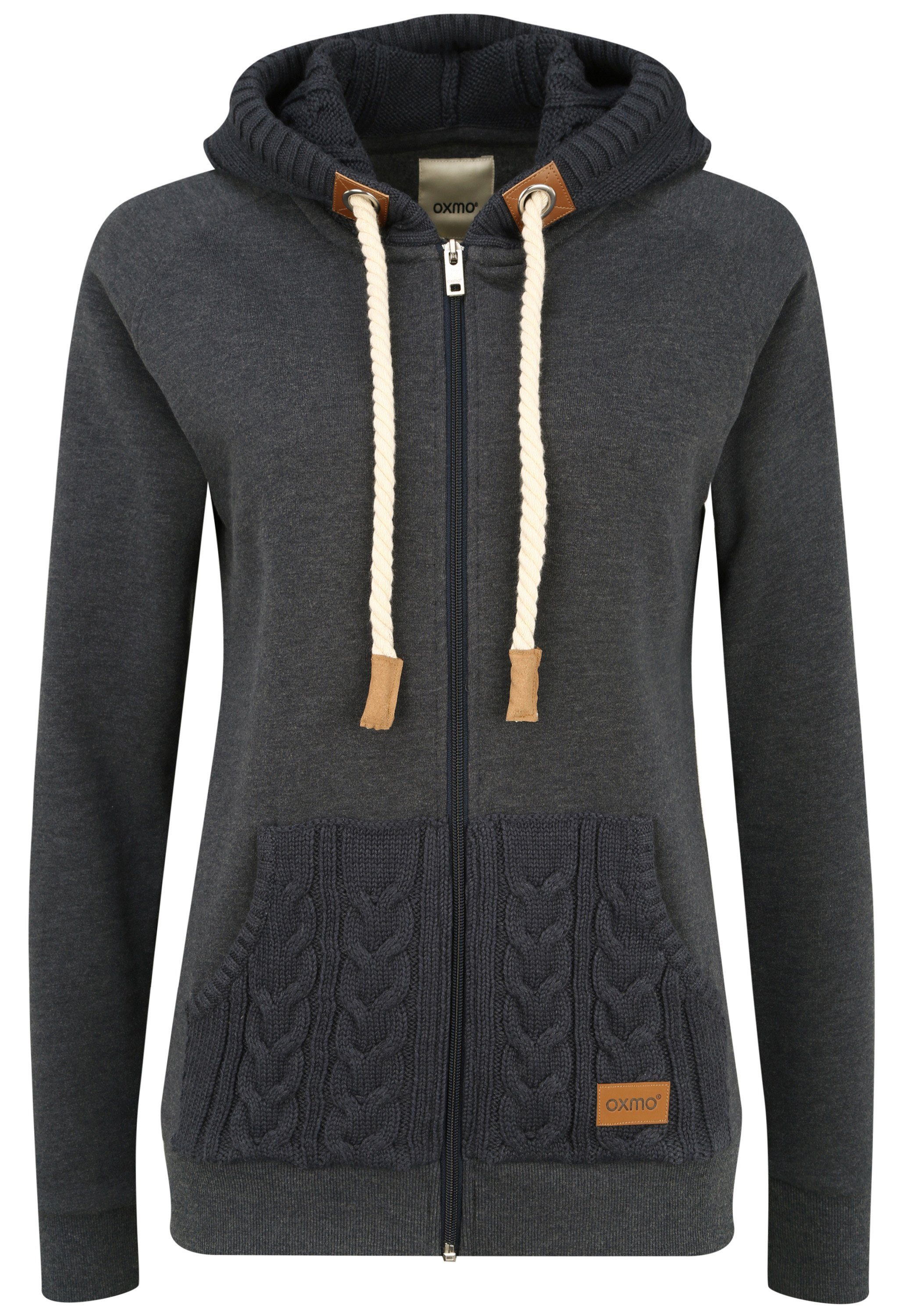 OXMO Kapuzensweatjacke OXMatilda DAR (798288) M GREY