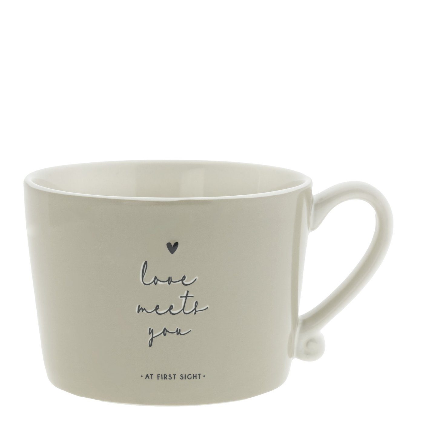 Bastion Collections Tasse Tasse mit Henkel love meets you Keramik titane weiß, Keramik