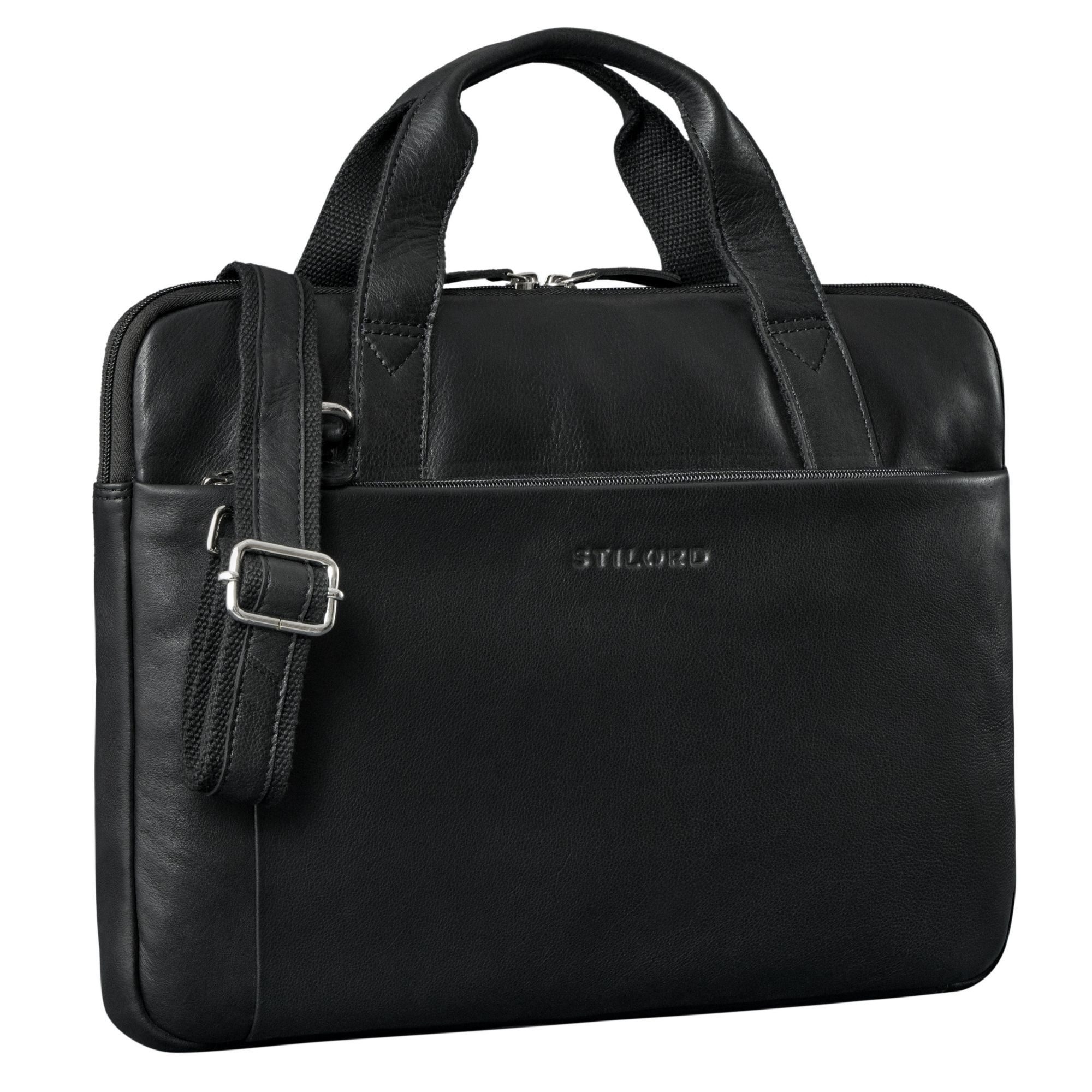Laptoptasche "Cornelius" Schmale Vintage Laptoptasche 15-16 Zoll Leder Herren