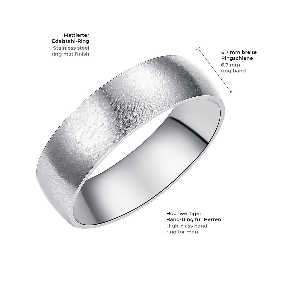 True Rebels silber, Edelstahl aus Fingerring