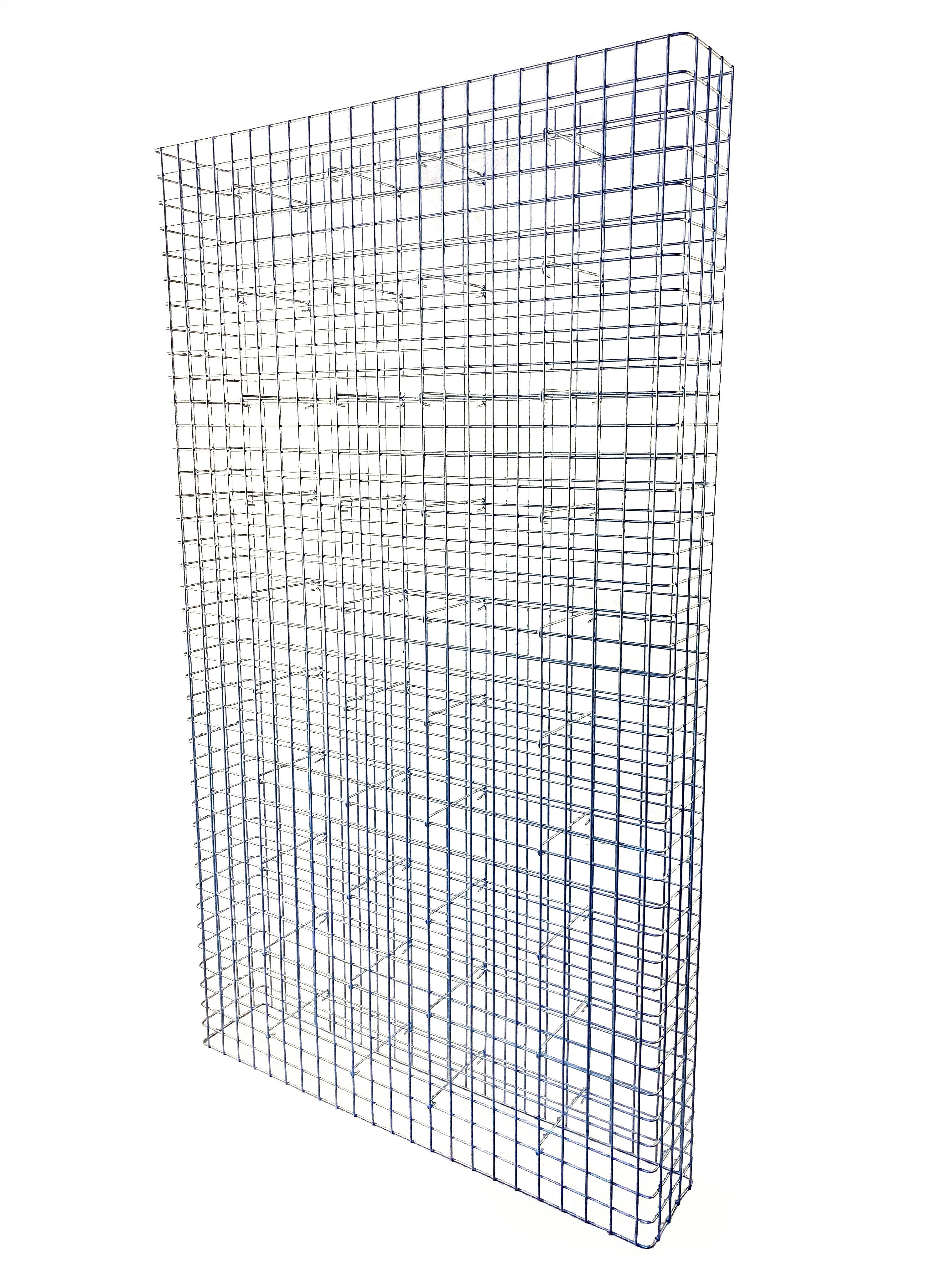Gabionenzaun Gabione feuerverzinkt 117 cm x 200 cm x 22 cm, Maschenweite 5 cm x 5