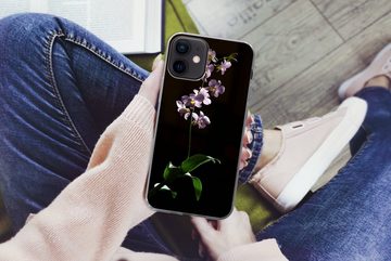 MuchoWow Handyhülle Orchidee - Blume - Rosa, Handyhülle Apple iPhone 12, Smartphone-Bumper, Print, Handy