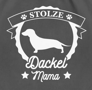 Shirtracer Turnbeutel Stolze Dackel Mama, Geschenk für Hundebesitzer