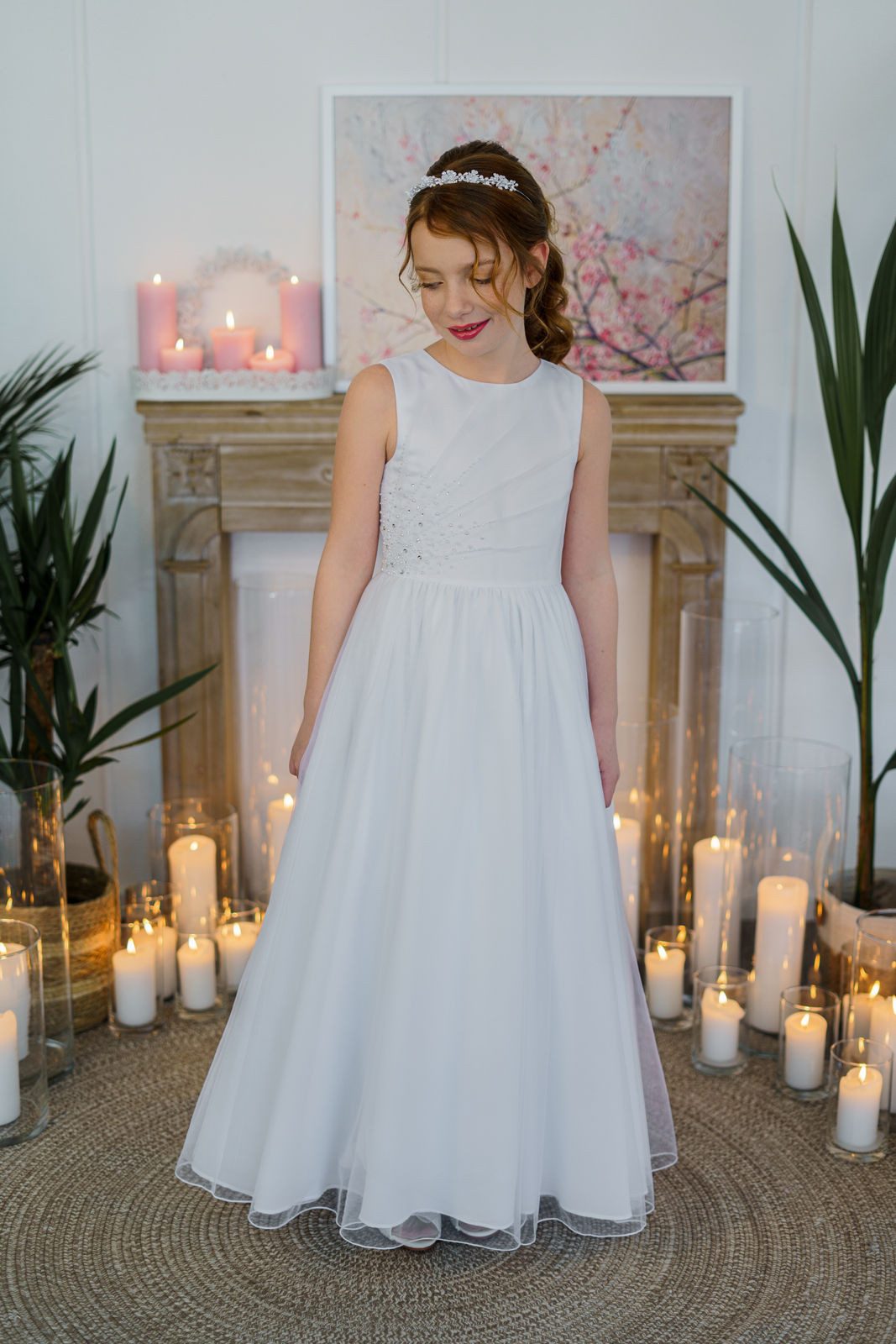 Pure White Partykleid Leila (Stück) klassisches Kommunionkleid