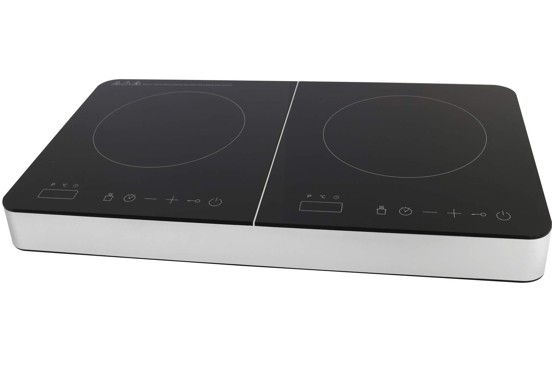 DESKI Doppel-Induktionskochplatte DESKI Doppel Induktionskochfeld mit Touch Display elektrisch 2xØ22 cm