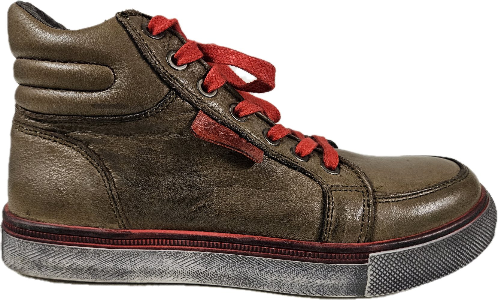 acebos Lederboots 93 39Jugend seitlicher Reißverschluß braun Schnürboots aus echtem Leder