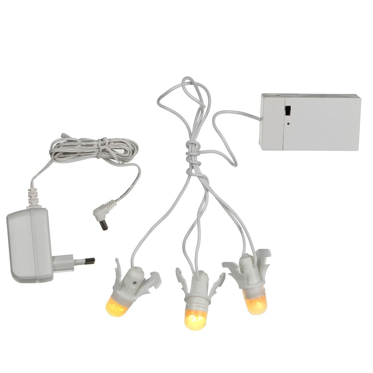 LuVille Weihnachtsdorf Luville Collectables Light bulb chain 3 pieces battery operated with a