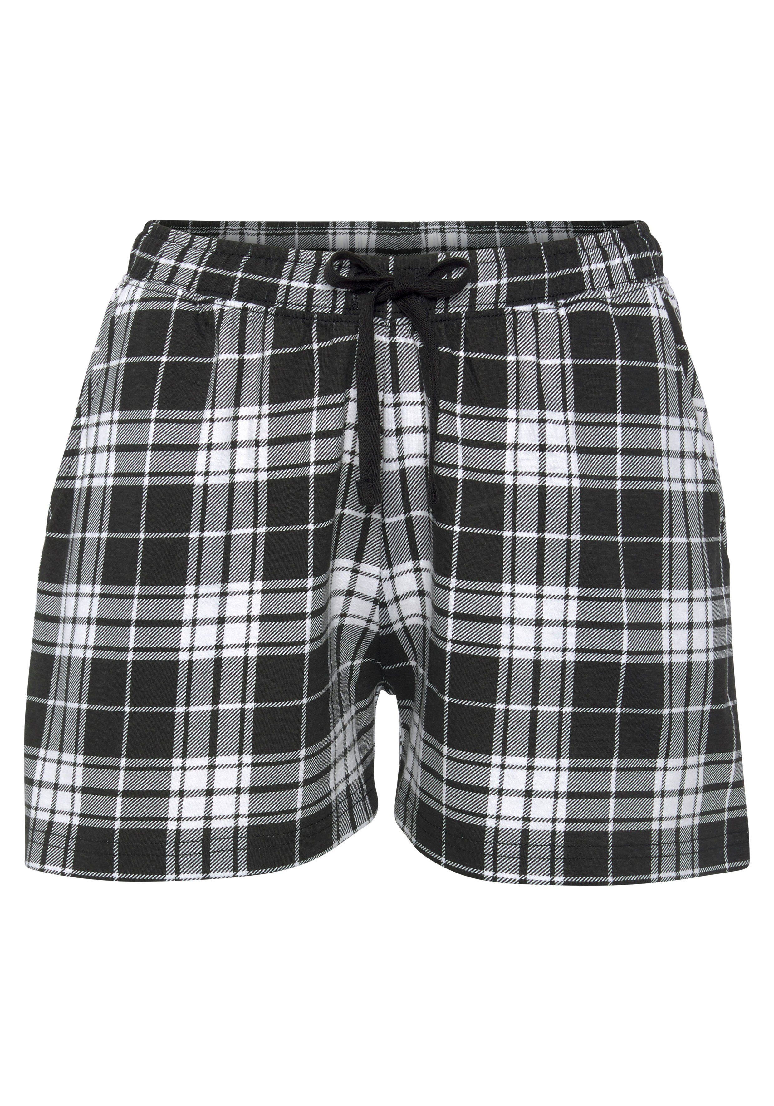 Vivance Dreams by Lascana Pyjamashorts mit Schwarz-Weiß-Druck – Bild 2 von 5