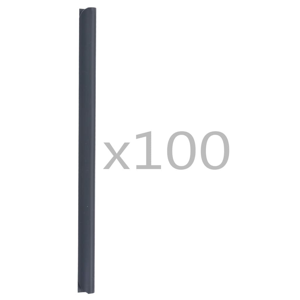 vidaXL Draht Clips für Sichtschutzstreifen 100 Stk. PVC Anthrazit, (100St)