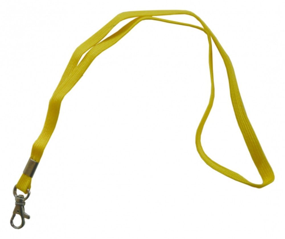 Kranholdt Schlüsselanhänger Umhängeband / Lanyards (100-tlg), mit drehbaren Karabinerhaken Gelb