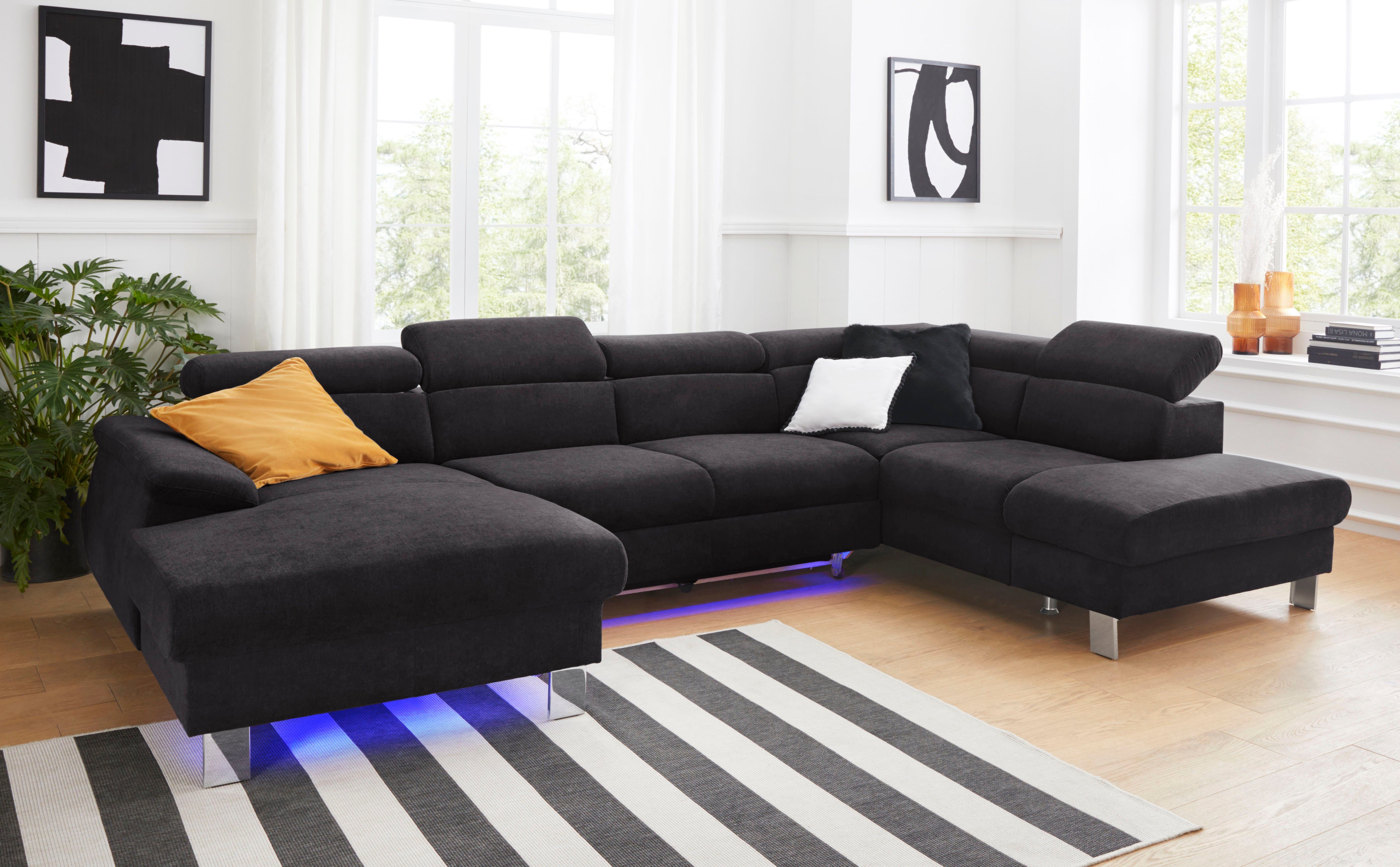 COTTA Wohnlandschaft "Komaris U-Form, B: 320 cm" mit Kopfteilverstellung, o günstig online kaufen