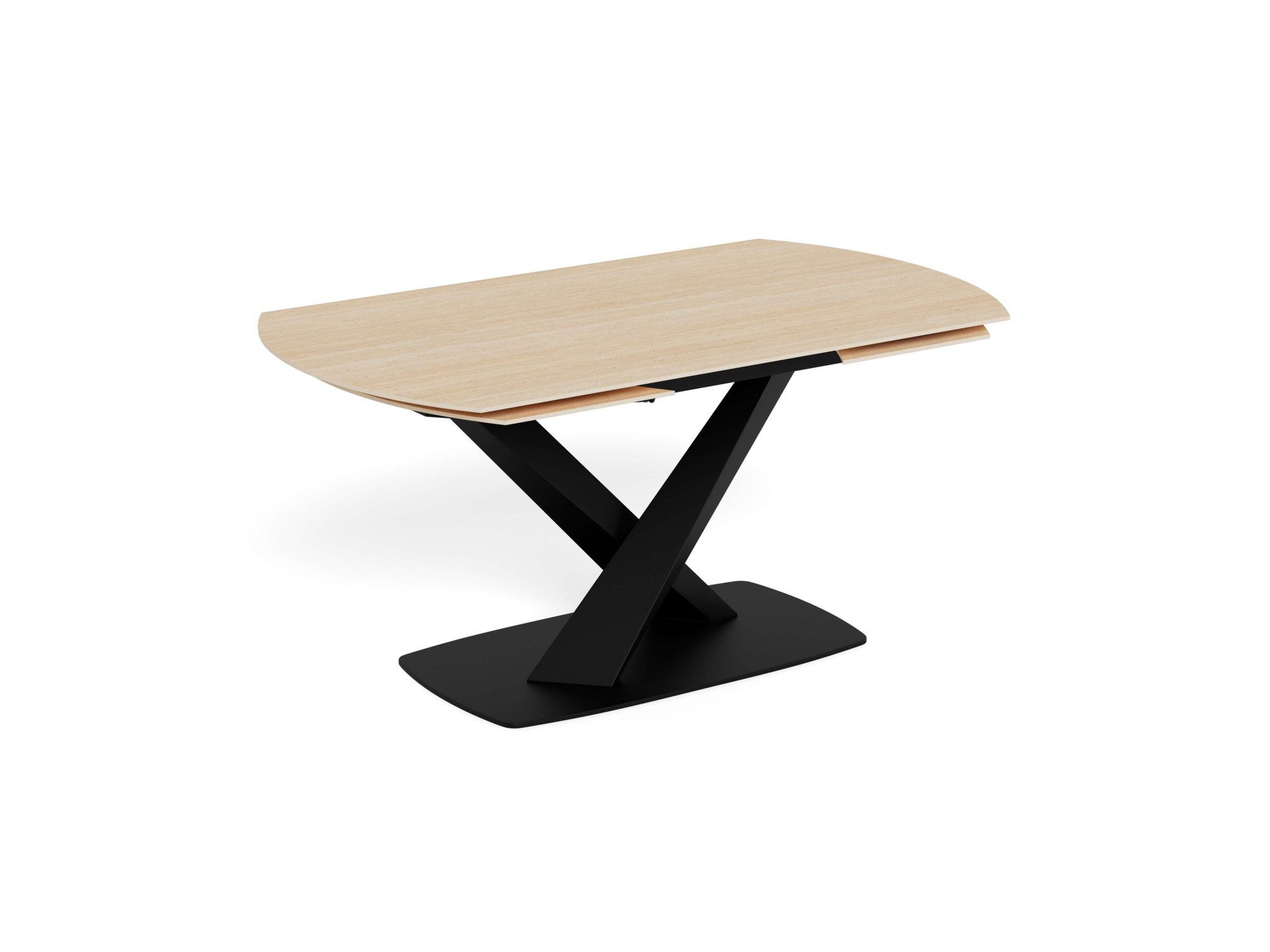 ACTONA GROUP Esstisch Morellla, Speisetisch, Tisch, Esstisch, Keramikplatte, oval, Drehfunktion, Stahlfuß, 6–8 Sitzplätze
