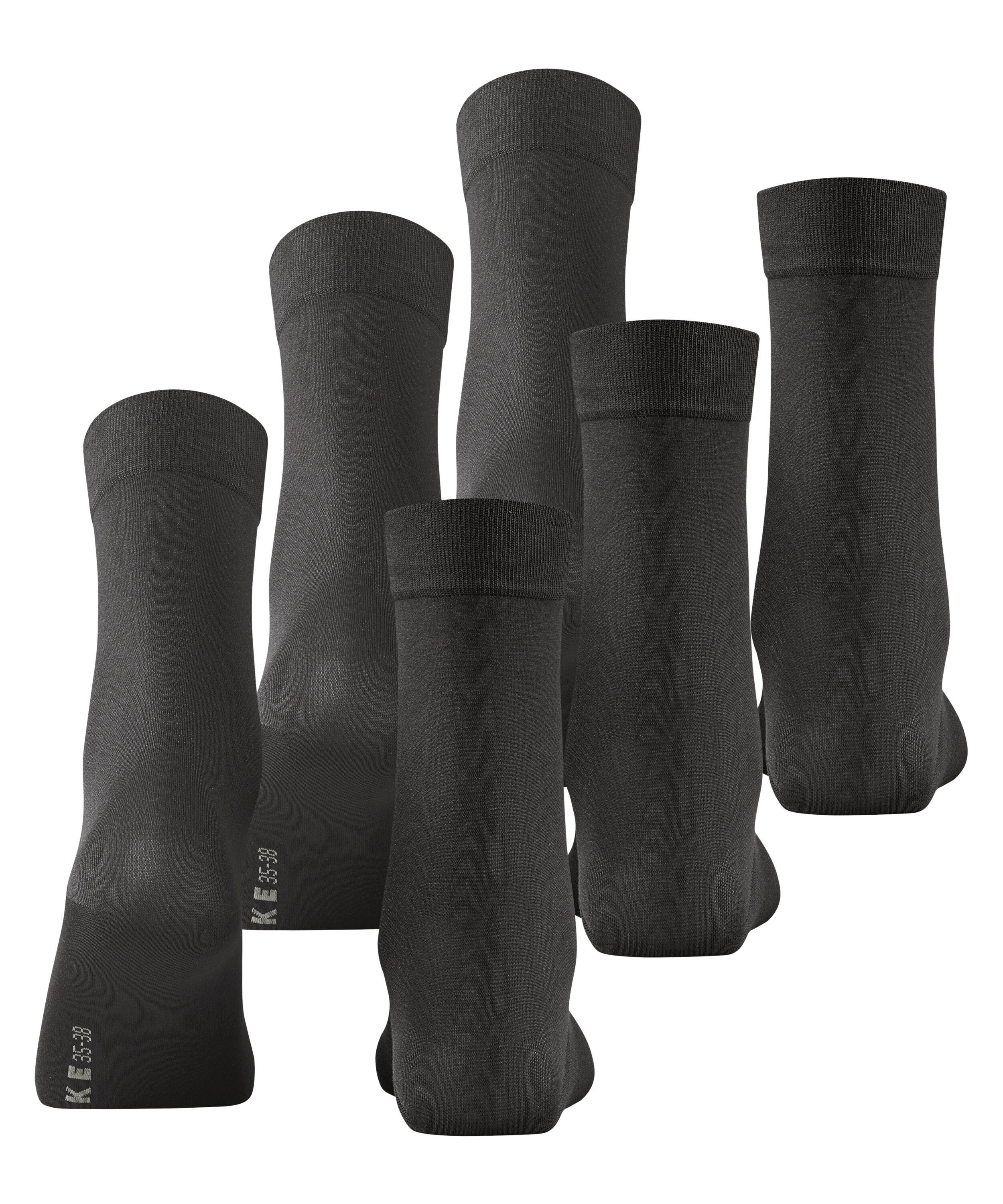 Touch 3-Pack Socken (3529) anthracite FALKE Cotton (3-Paar)