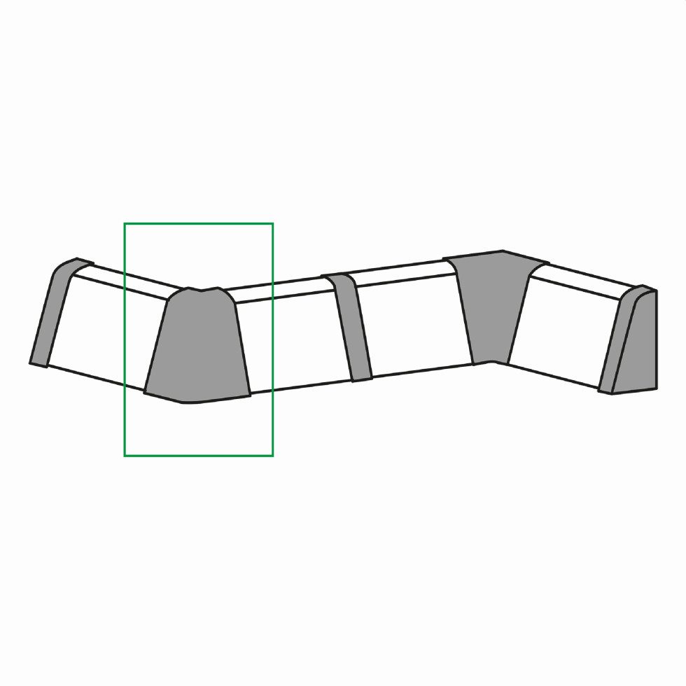 FN Neuhofer Sockelleisten-Aussenecke Neuhofer Außenecke 30 x 30 x 60 mm weiß