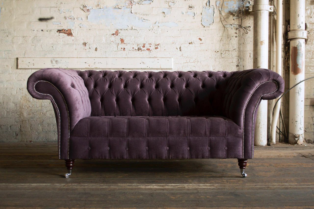 Design #Z1, Couch Chesterfield 3-Sitzer Polster Sofa Luxus in Textil Sitz Garnitur Europe JVmoebel Made
