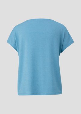 s.Oliver BLACK LABEL Kurzarmshirt T-Shirt aus Viskosemix mit Glitzergarn Glitzergarn