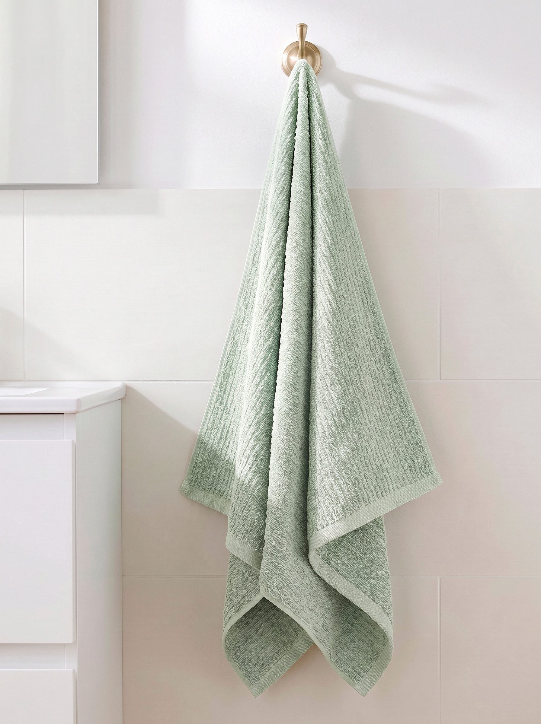 OTTO home Handtuch Riva, 50x100, Premium Handtücher, 500 gr/m², Webfrottier (1-St), Hoch-Tief-Struktur, Streifen, weich, 5 Jahre Garantie