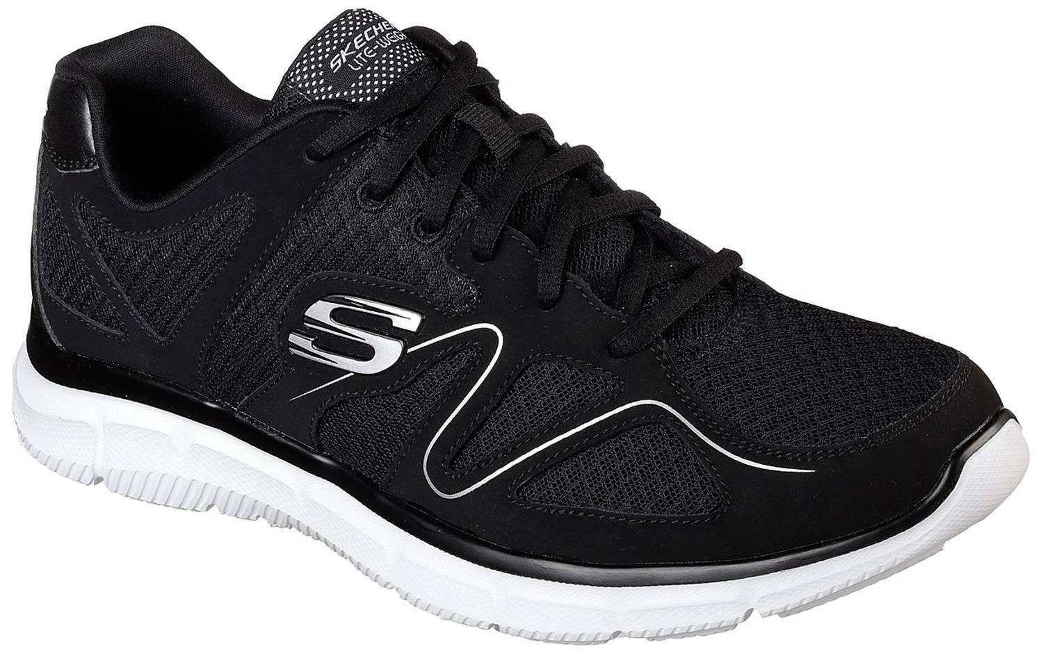 Skechers Skechers Verse Flash Point Black Trubuck White Sneaker