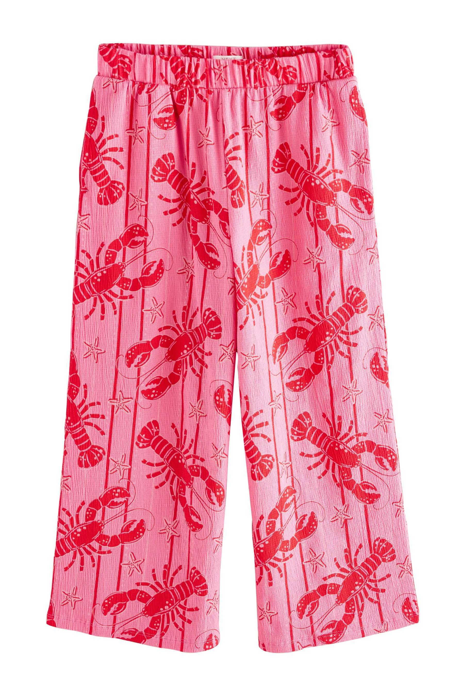 Next Palazzohose Strukturierte Hose mit weitem Bein (1-tlg)