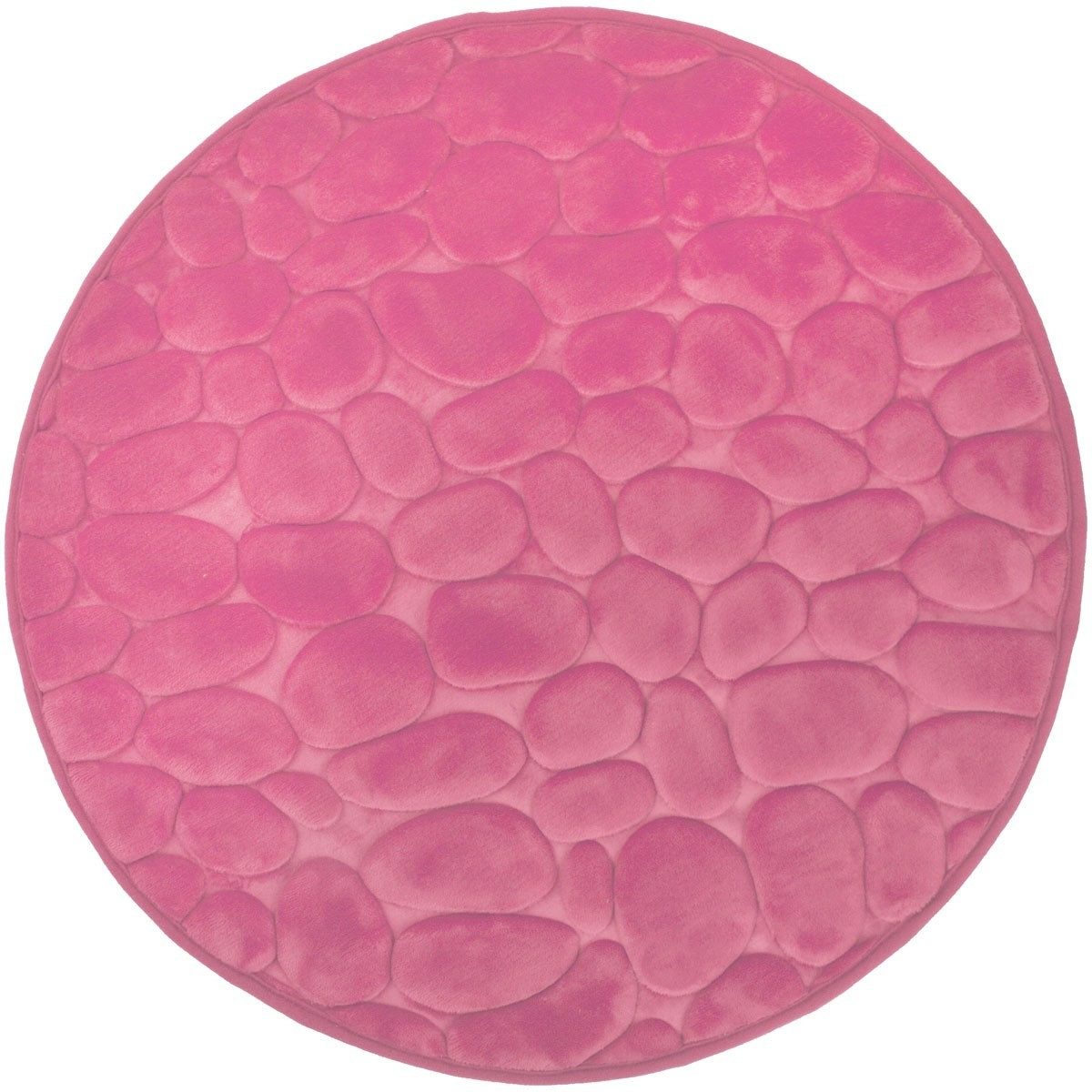Euroshowers GmbH Badematte Memory Foam Bellarina Rosa Ø60 cm, Memory funktion, Rutschhemmende Beschichtung auf der Unterseite, 100% polyester, memory foam (stoppning), latex SBR, Rund, Memory funktion, Rutschhemmende Beschichtung auf der Unterseite
