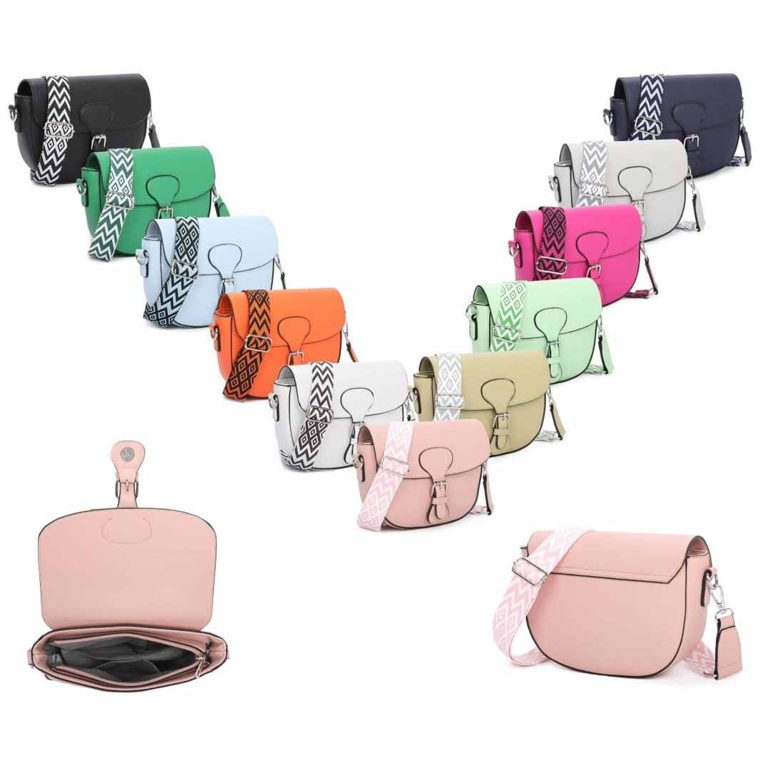 ITALYSHOP24 Schultertasche DAMEN TASCHE MINI Shopper Crossover Bodybag Umhä günstig online kaufen