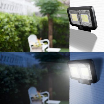 Retoo LED Solarleuchte 98 LED Solarleuchte für Außen Bewegungsmelder Solarlampen Außenlicht, LED fest integriert, 2200 W,Bewegungssensor, Solarenergie, Anzahl der LEDs: 98