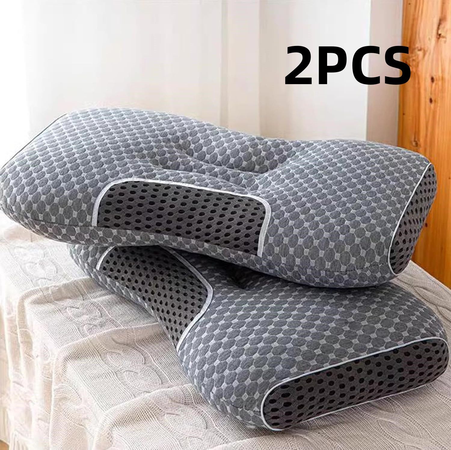 Kityhome Kopfkissen Atmungsaktives graues Memory-Foam-Kissen, Füllung: günstig online kaufen