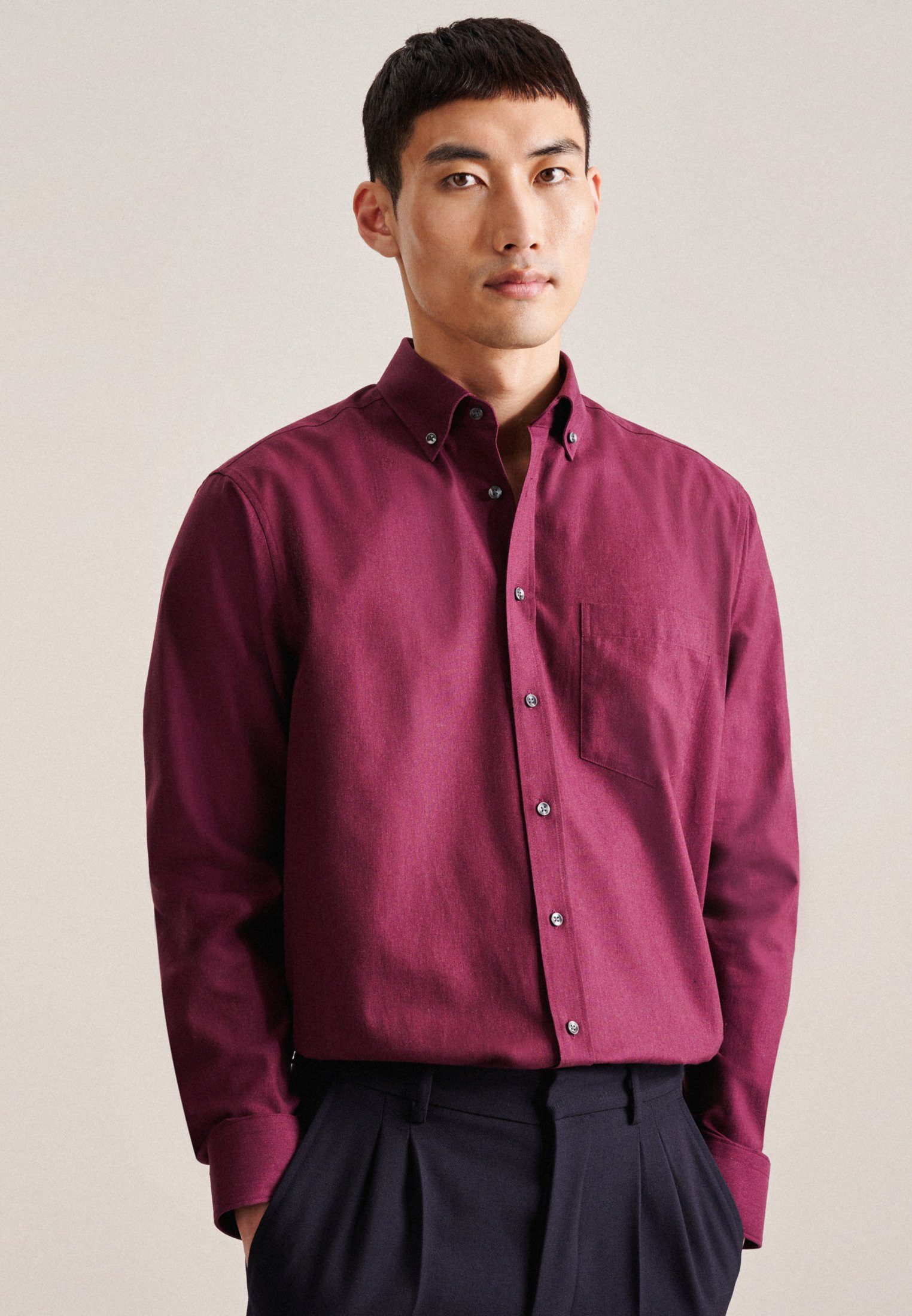 seidensticker Businesshemd Regular Regular 1/1 Button-Down-Kragen günstig online kaufen