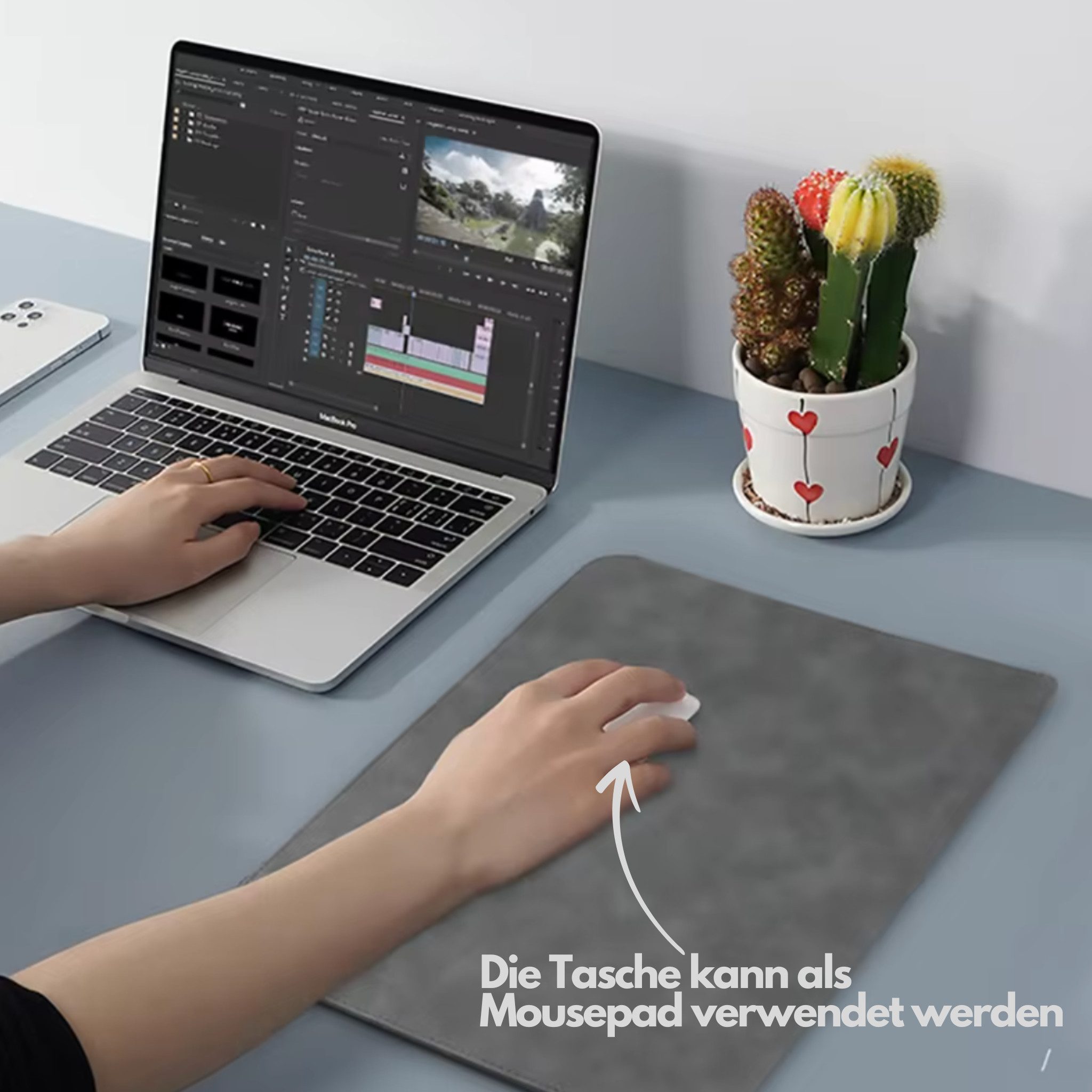 Norvéa Home Laptoptasche Sleeve, Laptophülle für MacBook Air/Pro M4 M3 M2, Laptopsleeve inklusive Zubehörtasche
