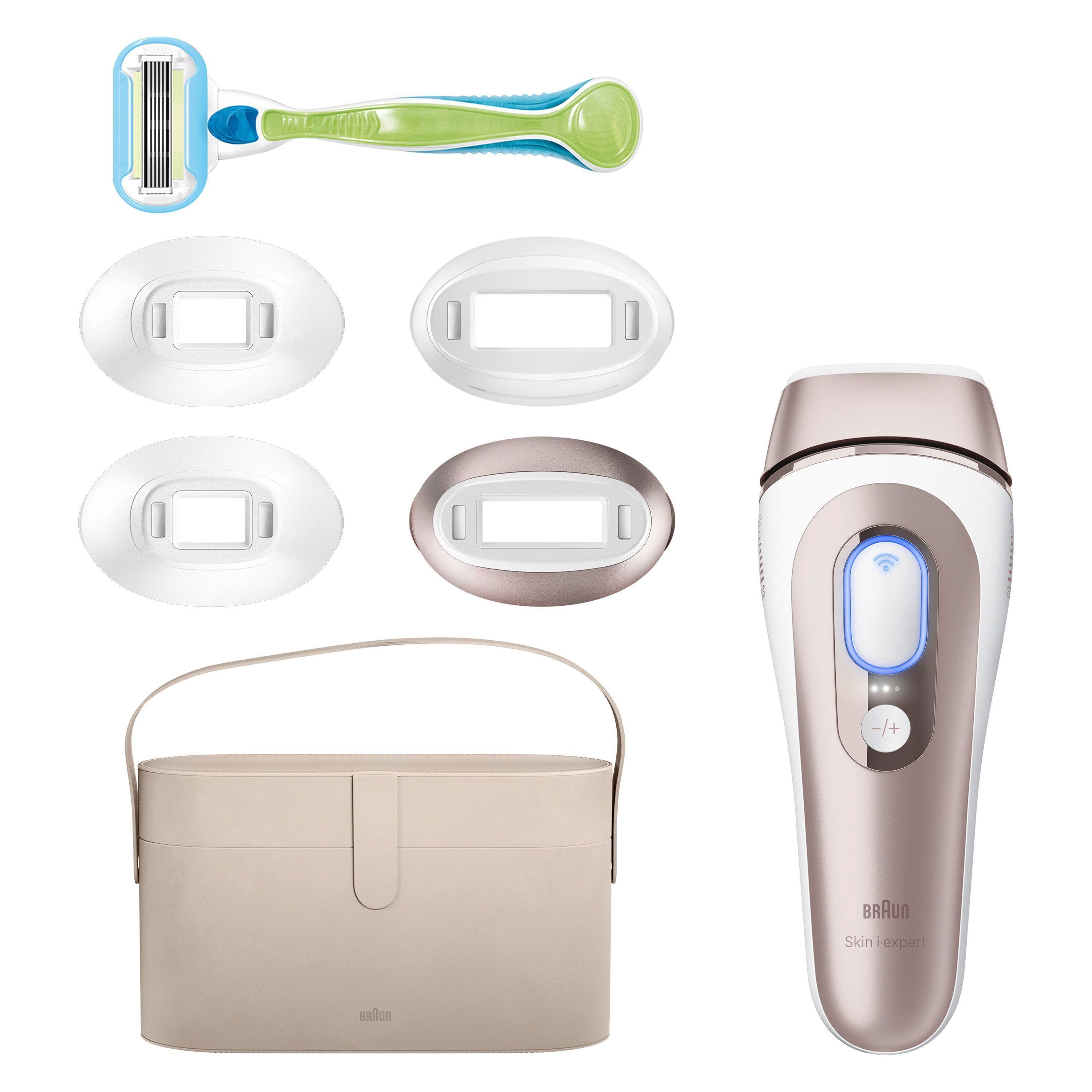 Braun IPL-Haarentferner Smart Skin i·expert PL7387, 4 Aufsätze für Gesicht & Körper, Venus Бритвы & Aufbewahrungsbox